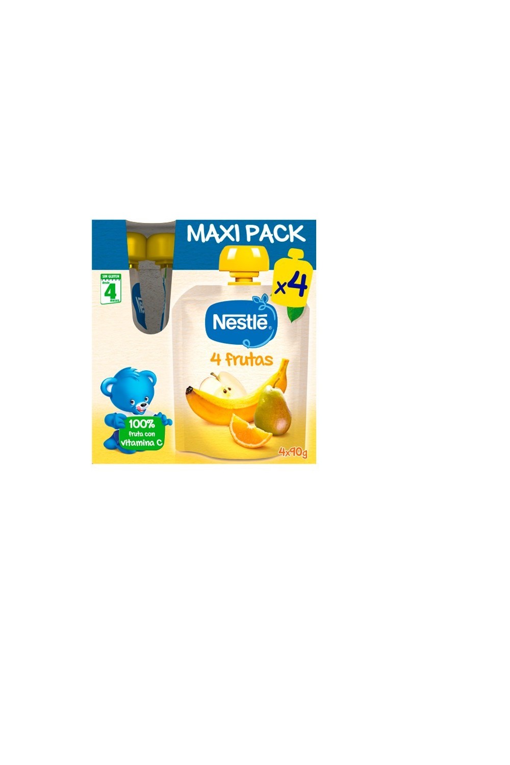 Nestle Sachet of 4 fruits 4x90g Maxi Pack