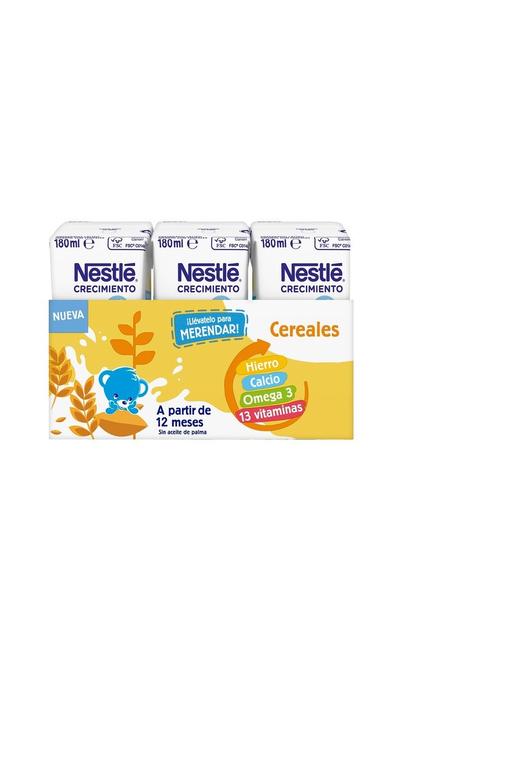 NESTLE - Nestlé Growth Milk 1+ Cereal 3x180ml