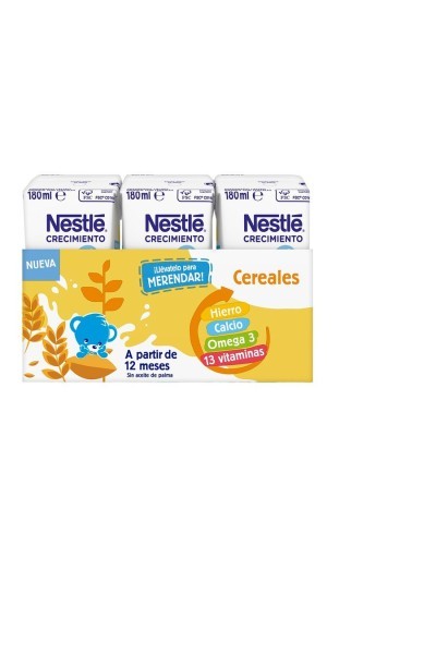 NESTLE - Nestlé Growth Milk 1+ Cereal 3x180ml