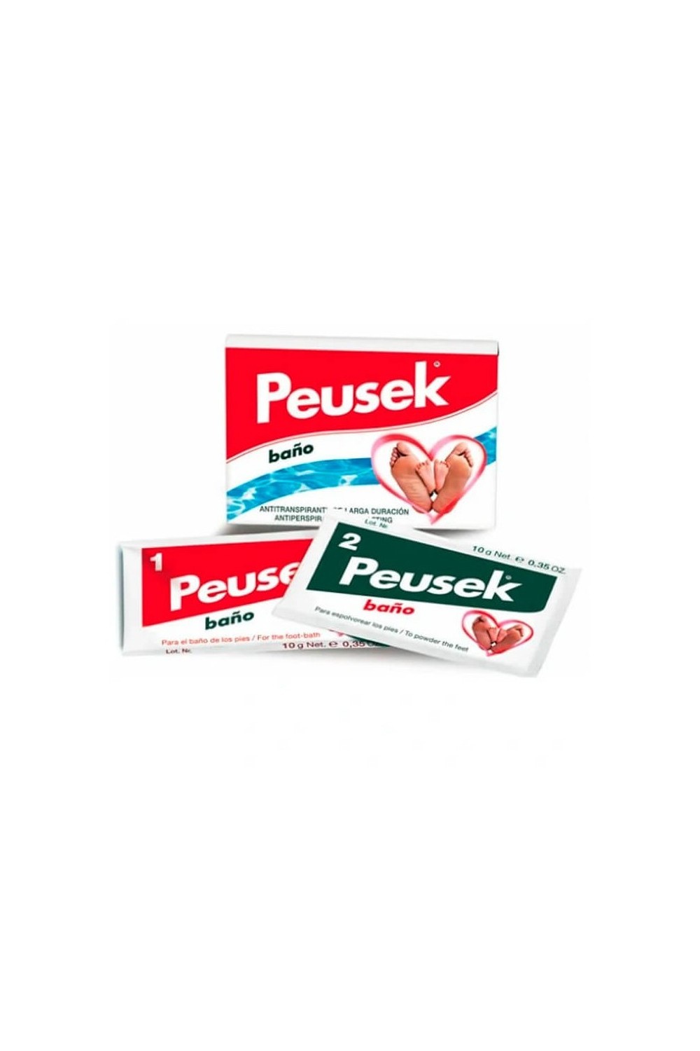 Peusek Antiperspirant Foot Bath 2 Sachets 20g