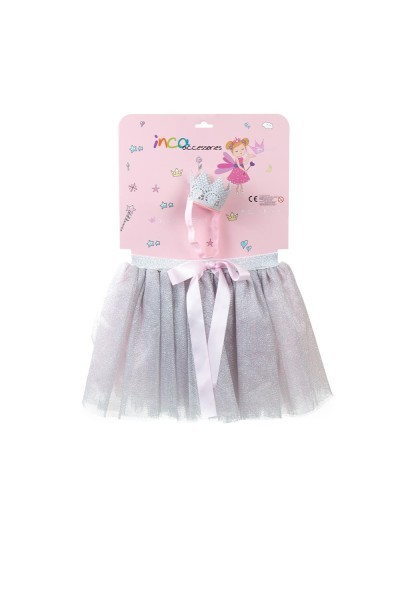 Inca Silver Tutu + Ribbon With Crown