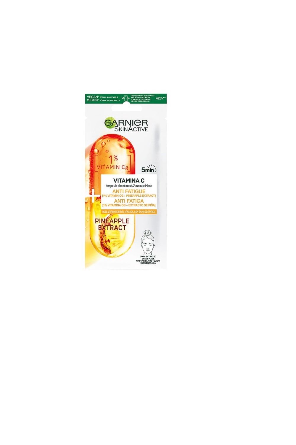 Garnier SkinActive Pineapple Extract Anti-Fatigue Face Mask 1 Unit