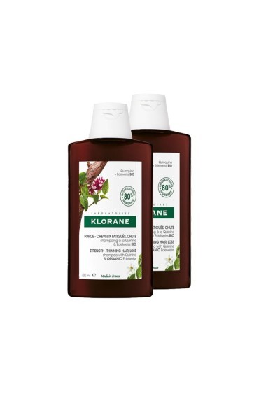 Klorane Shampoo With Quinine And Edelveiss Bio 2x400ml