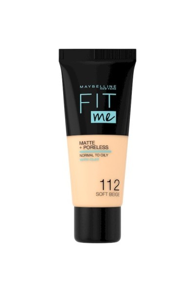 Maybelline Fit Me Matte & Poreless Foundation 112 Soft Beige 30ml