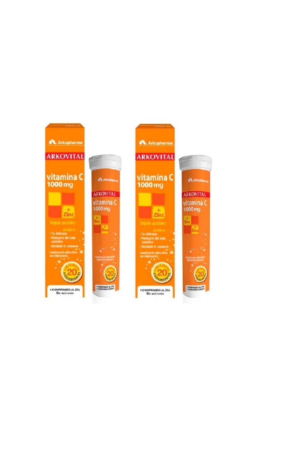 Arkopharma Arkovital Vitamin C 20 Effervescent Tablets Duplo