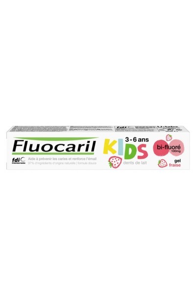 Fluocaril Kids Bi-fluoride Milk Teeth Strawberry Flavour 3-6 Years 50ml