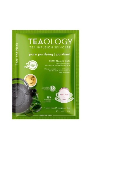 Teaology Green Tea, Niacinamide & Aha Exfoliating Neck & Face Mask 21ml