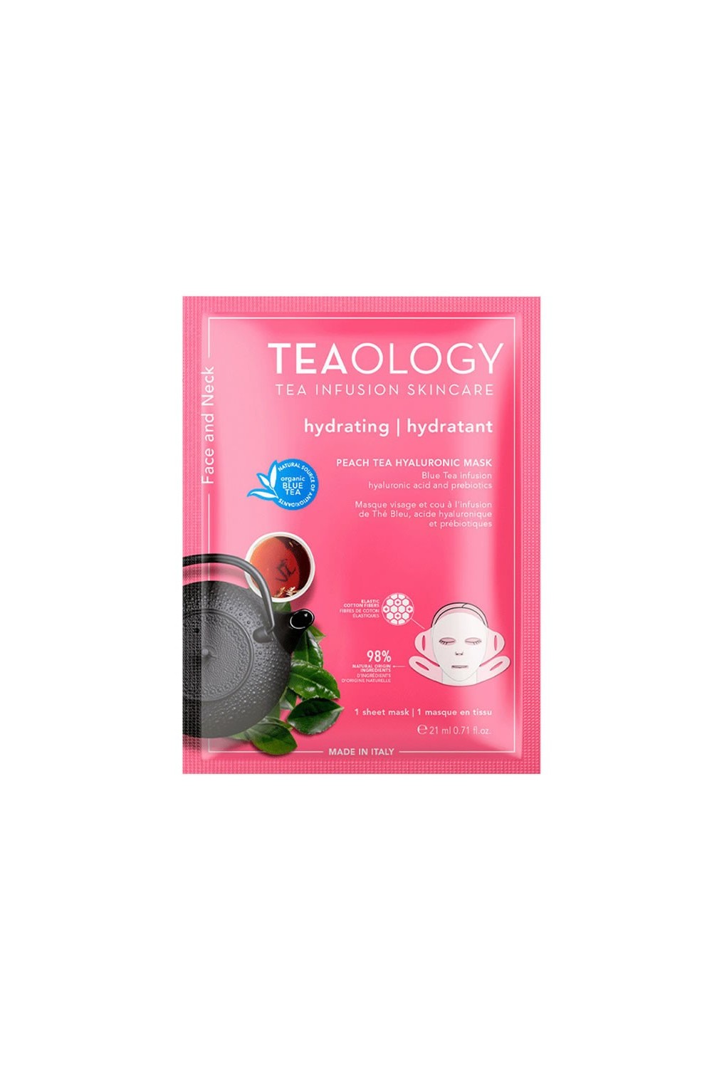 Teaology Blue Tea & Hyaluronic Acid Brightening Moisturising Mask 21ml