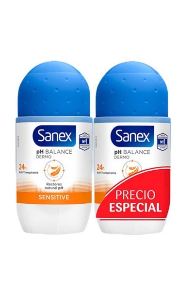 Sanex Ph Balance Dermo Sensitive Deodorant Roll On Duplo 2x50ml
