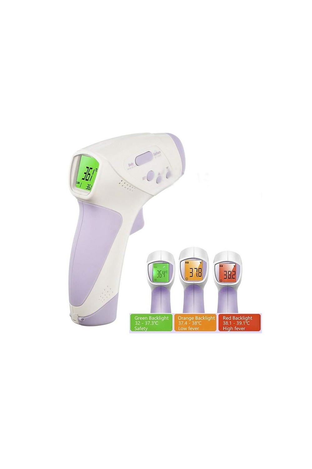 MAXIMIOU - Non-Contact Infrared Thermometer Forehead HT-668