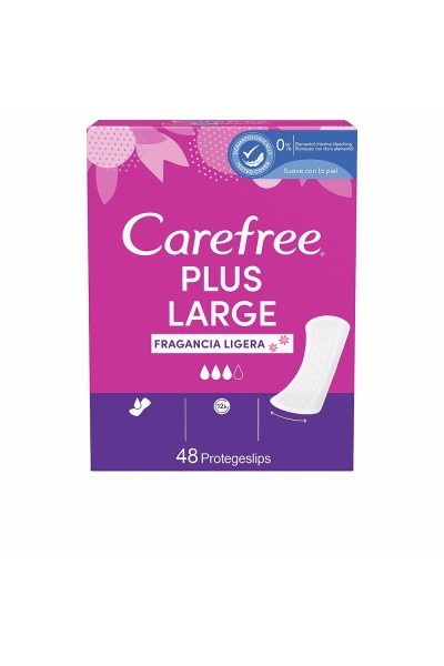 Carefree Plus Large Protector Fragancia Ligera 48 Uds