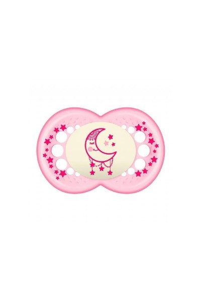 Mam Baby Dummy Original Night 6+ Silicone Pink