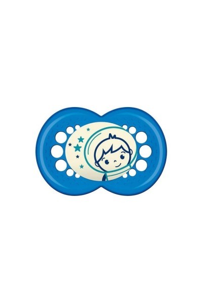 Mam Baby Original Nighttime Soother 16+ Silicone Blue