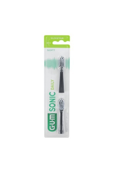 Gum Sonic Daily Refills Black Brush 2U