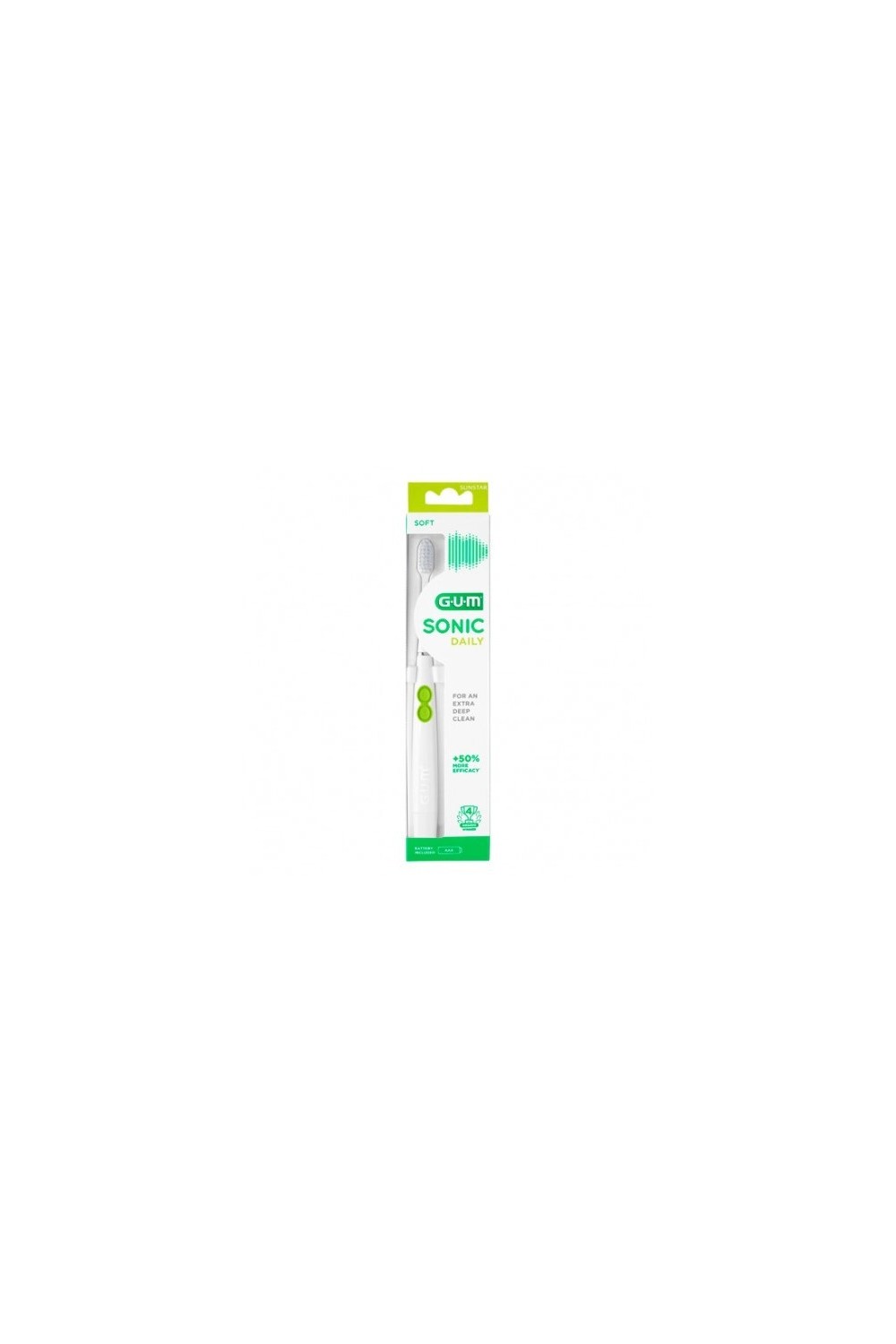 Gum Sonic Daily Battery Powered White Brush