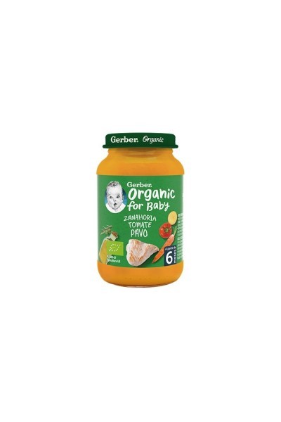 Gerber Organic Carrot Tomato Turkey 1U 190g