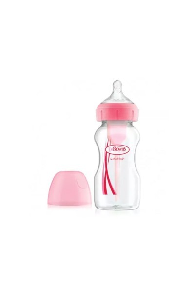 Dr. Brown's Baby Bottle Wide Mouth PP Pink 240ml 1U