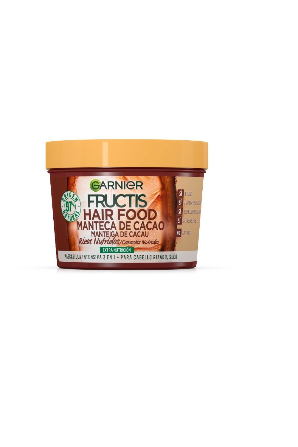 Garnier Fructis Hair Food Manteca De Cacao Mascarilla Rizos Nutridos