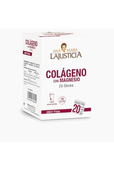 ANA MARÍA LAJUSTICIA - Ana María Lajusticia Colageno Con Magnesio Sabor Fresa 20stick 4g