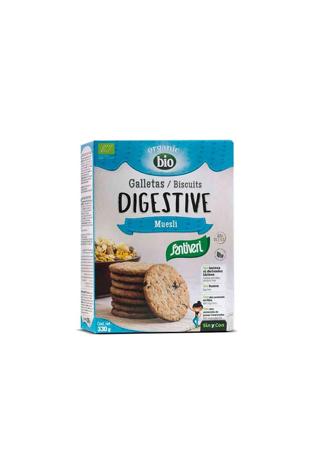 Santiveri Digestive Muesli Bio Biscuits 330g