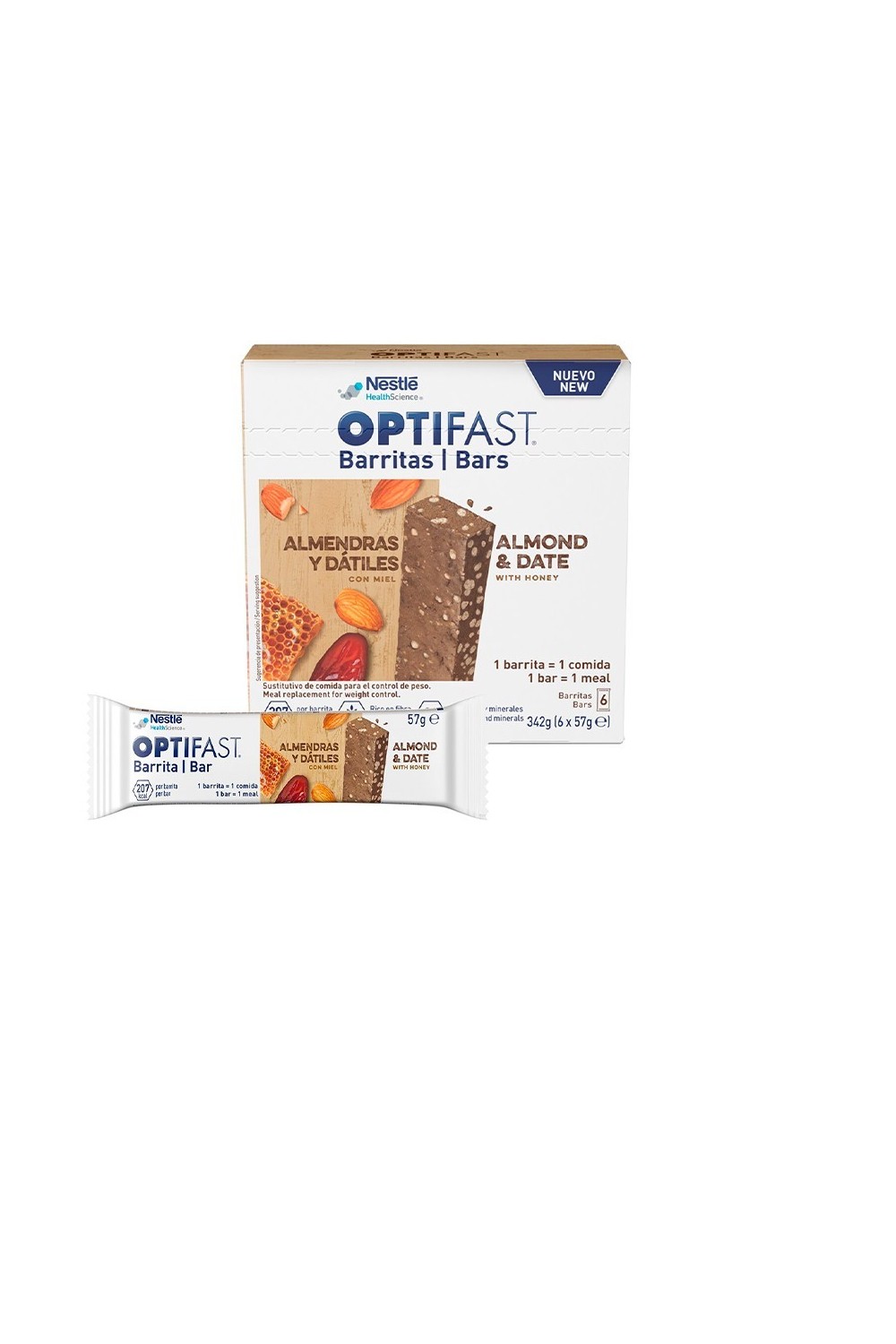 Optifast 6 Almond And Date Sticks With Honey