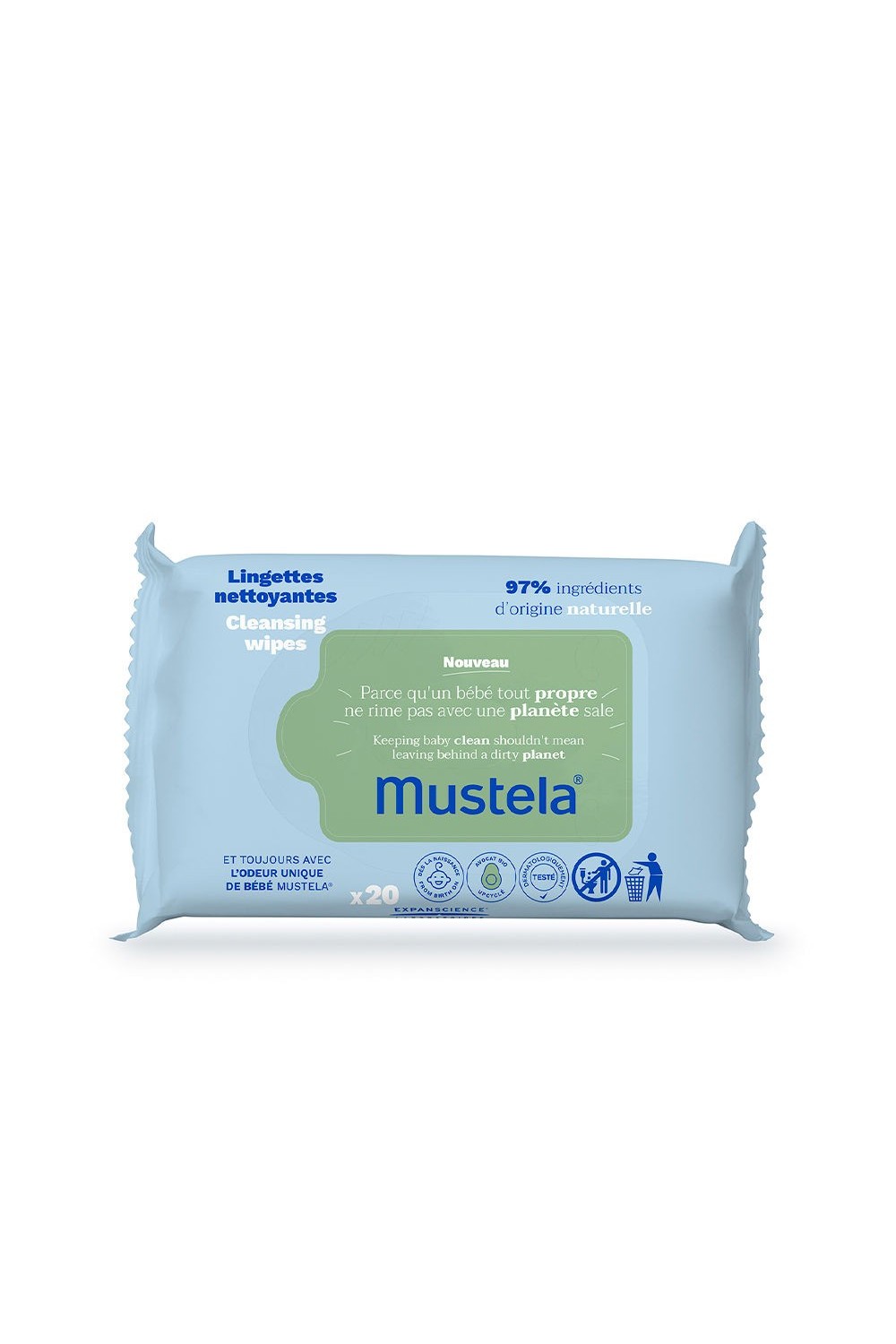 Mustela Baby Wet Wipes 20 pcs.