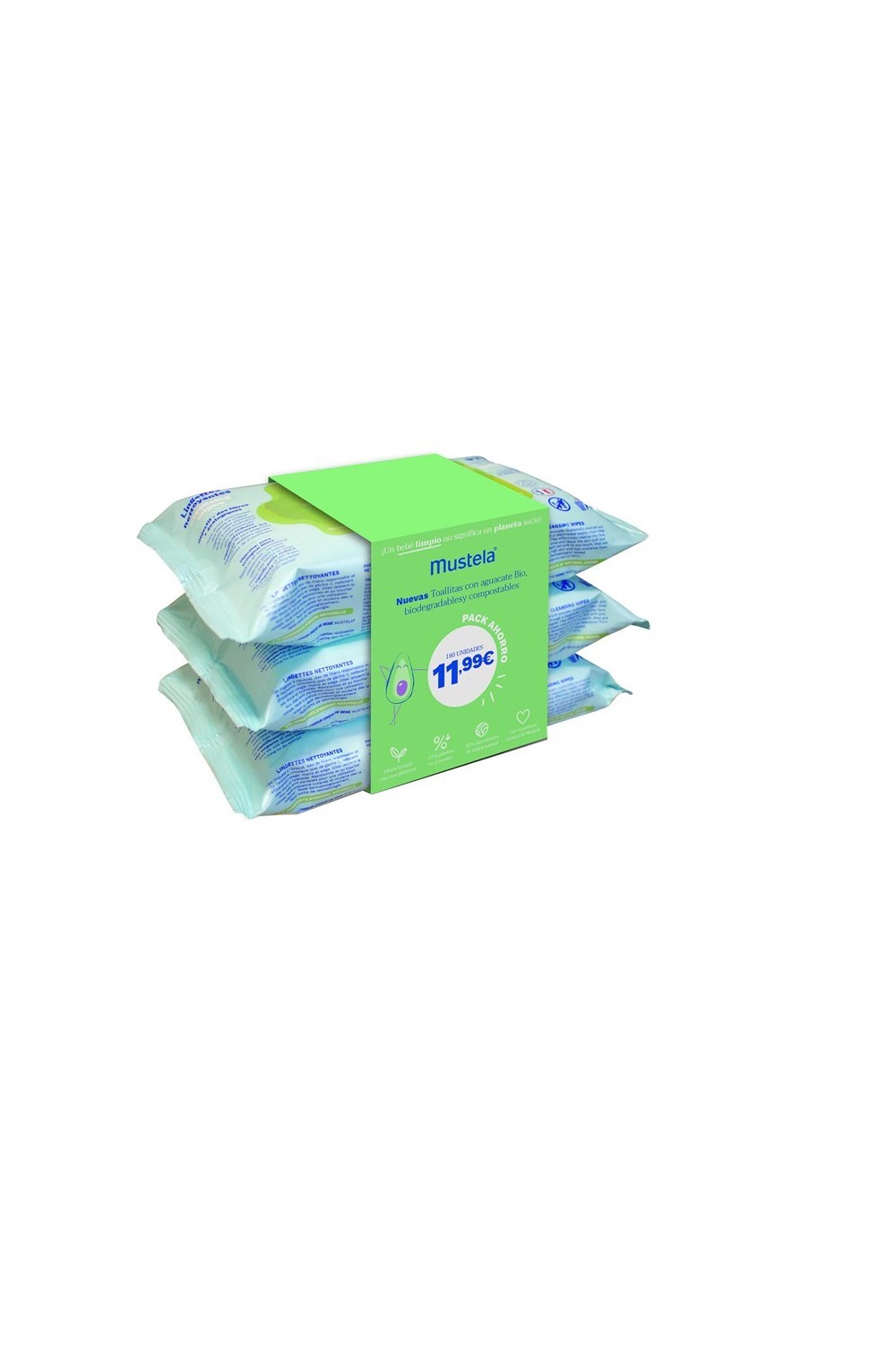 Mustela Wipes 3x60 Units