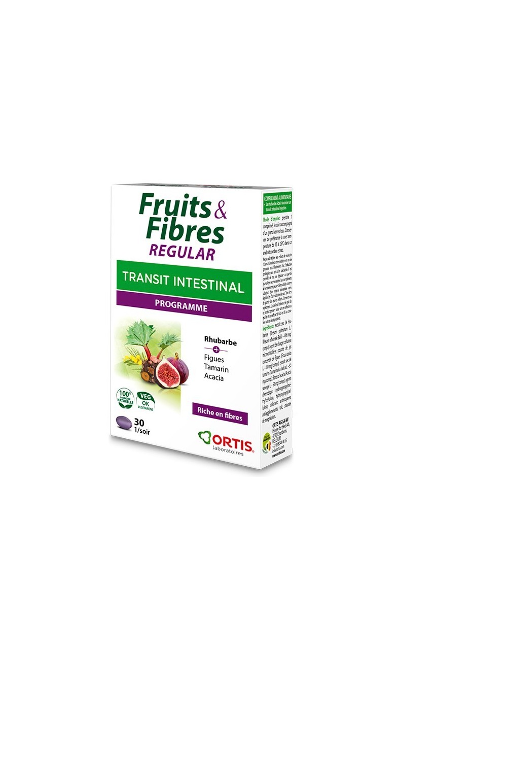 Ortis Fruits y Fibres Intestinal Transit 30 Tablets