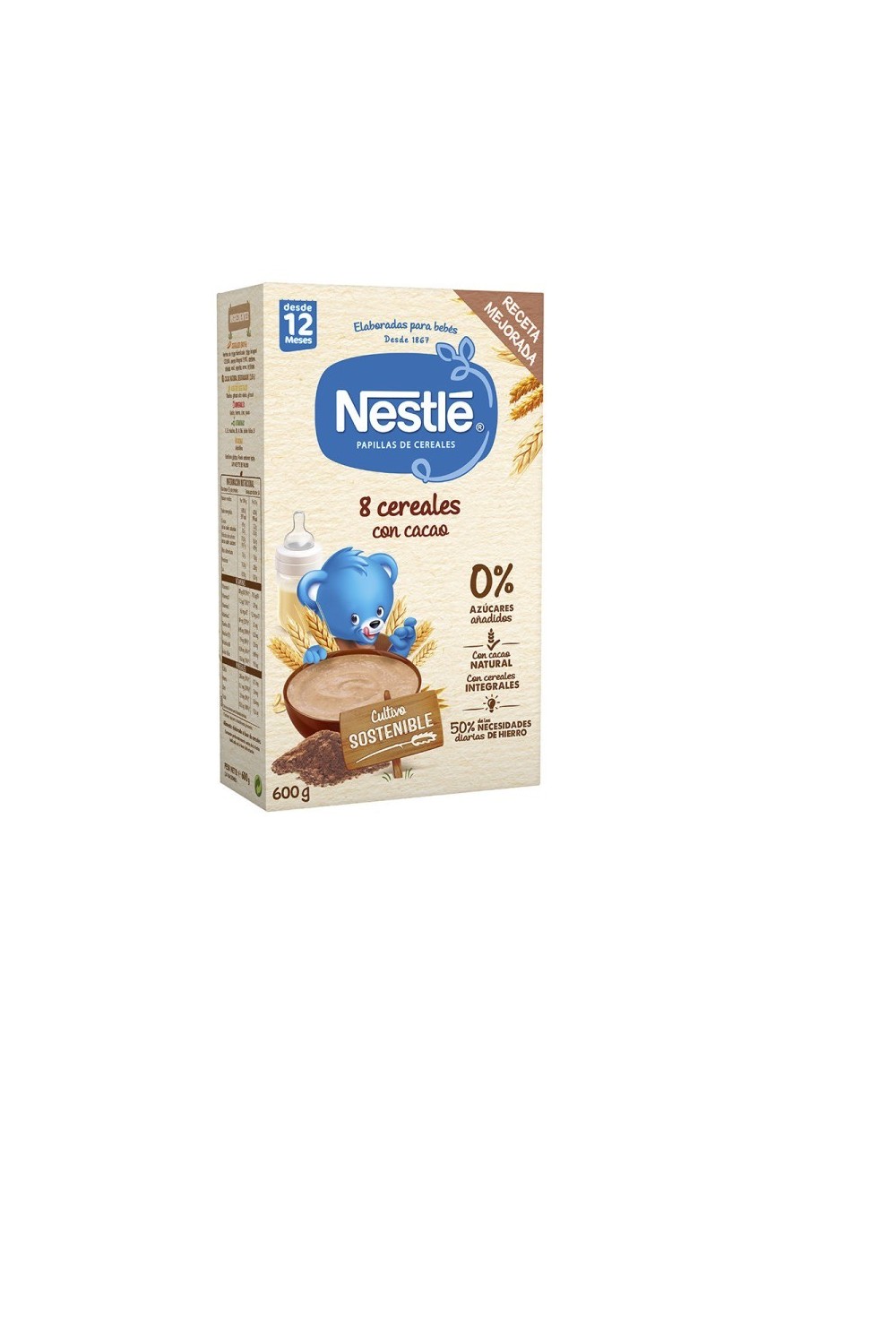 Nestle Nestlé Gruel 8 Cereals Cocoa 600g
