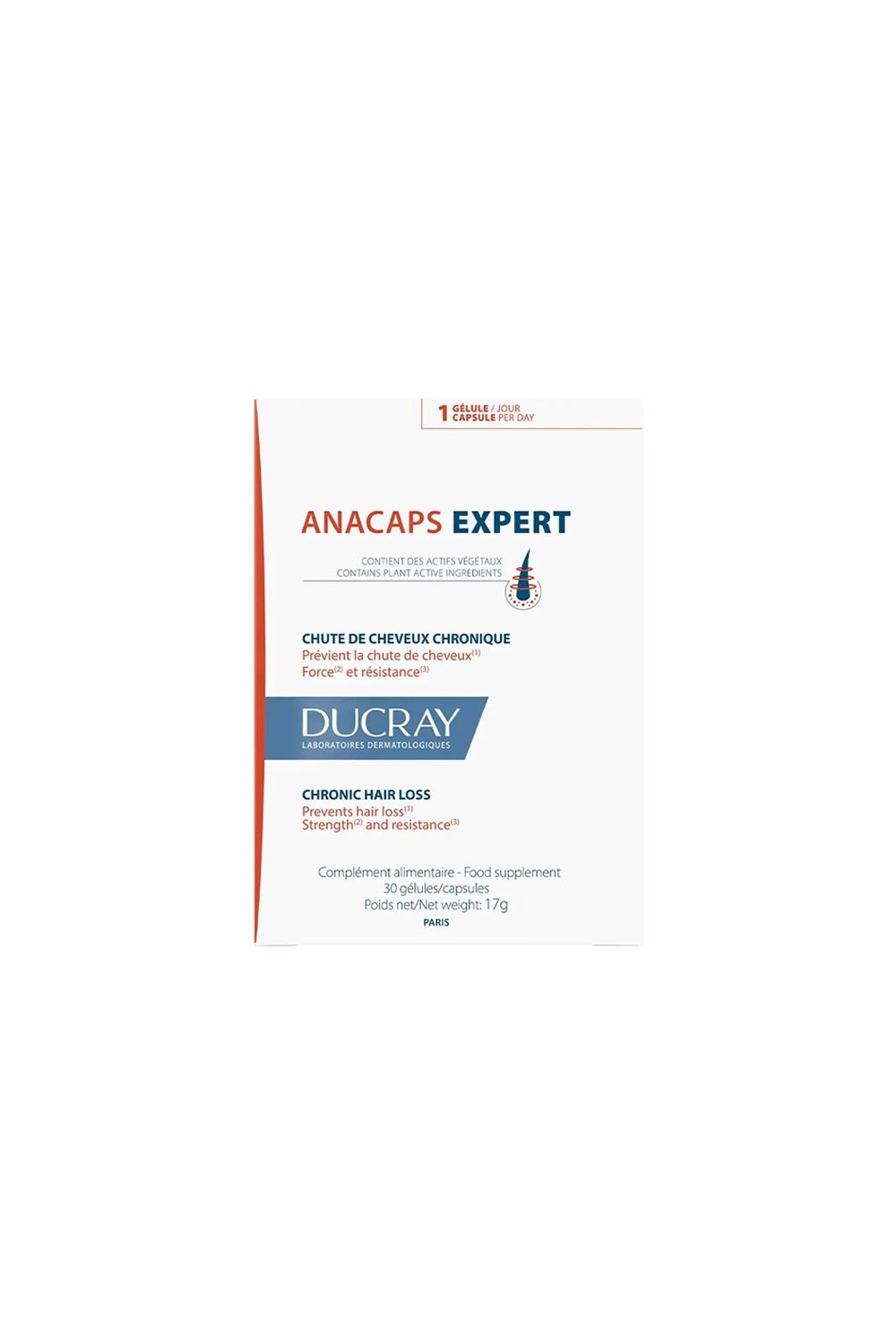 DUCRAY - Anacaps Expert Reaccional Hair Loss Supplement 30 Units