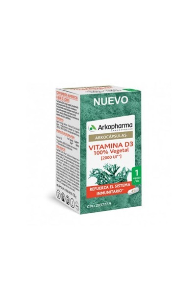 ARKOPHARMA - Arkocapsulas Vitamin D3 45 Capsules