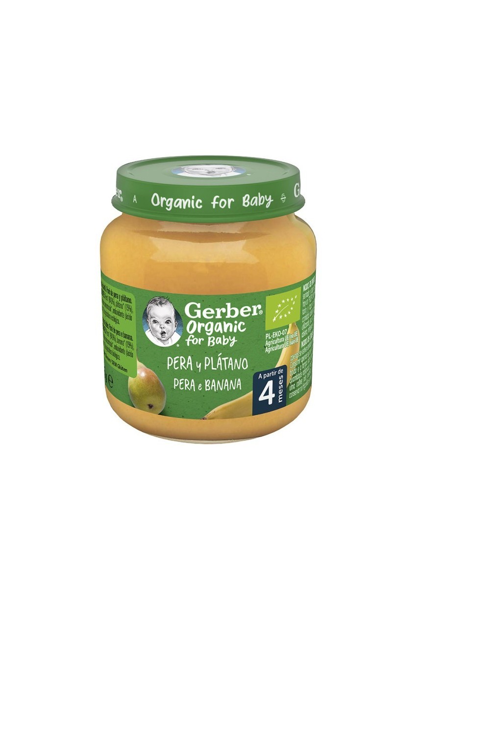 Gerber Organic Pear & Banana Jar 125g