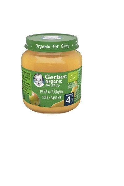 Gerber Organic Pear & Banana Jar 125g