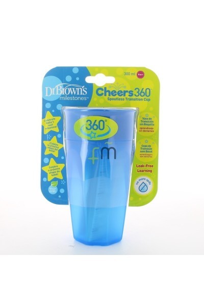 DR. BROWN'S - 360 Tumbler Without Spout Blue Handleless 300ml