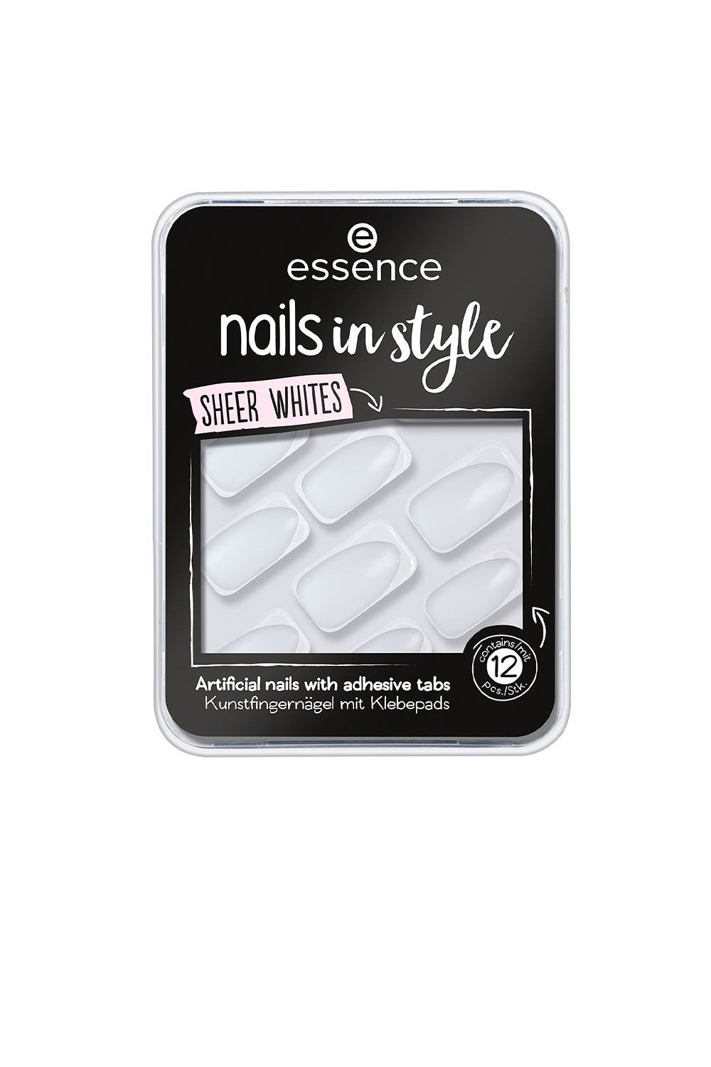 Essence Cosmetics Nails In Style Uñas Artificiales 11-Sheer Whites 12 U
