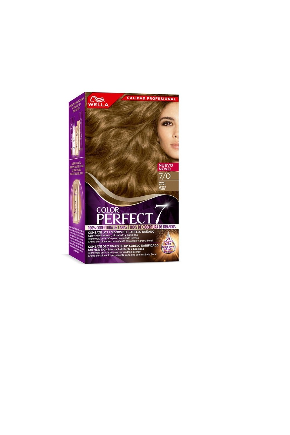 Wella Color Perfect 7 100 Cobertura De Canas 7-0-Rubio Medio