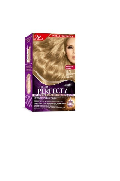 Wella Color Perfect 7 100 Cobertura De Canas 8-1-Rubio Ceniza Claro