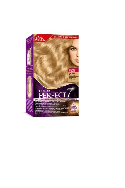 Wella Color Perfect 7 100 Cobertura De Canas 9-0-Rubio Extra Claro