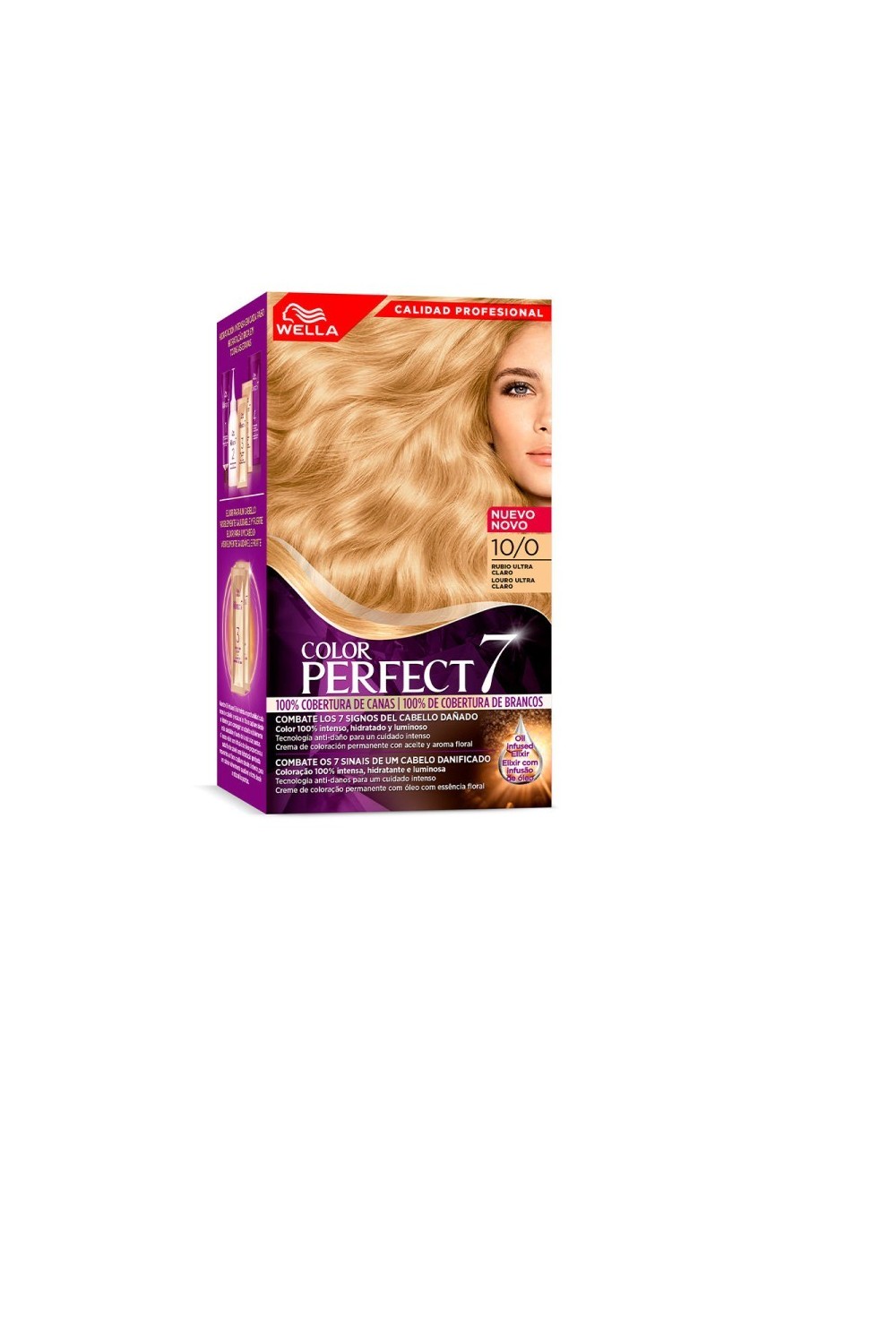 Wella Color Perfect 7 100 Cobertura De Canas 10-0-Rubio Ultra Claro