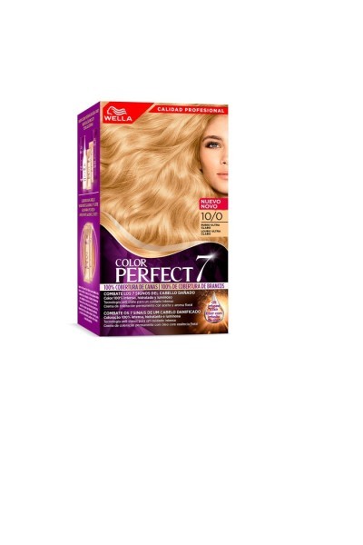 Wella Color Perfect 7 100 Cobertura De Canas 10-0-Rubio Ultra Claro