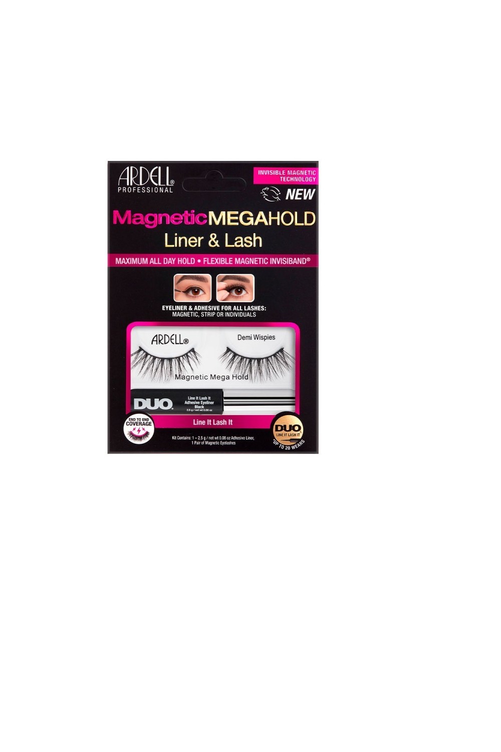 Ardell Magnetic Megahold Liner y Lash Demi Wispies 2 U