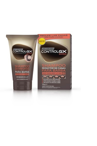 Champú Just For Men Control Gx Barbe Grey Hair Reducer 118ml