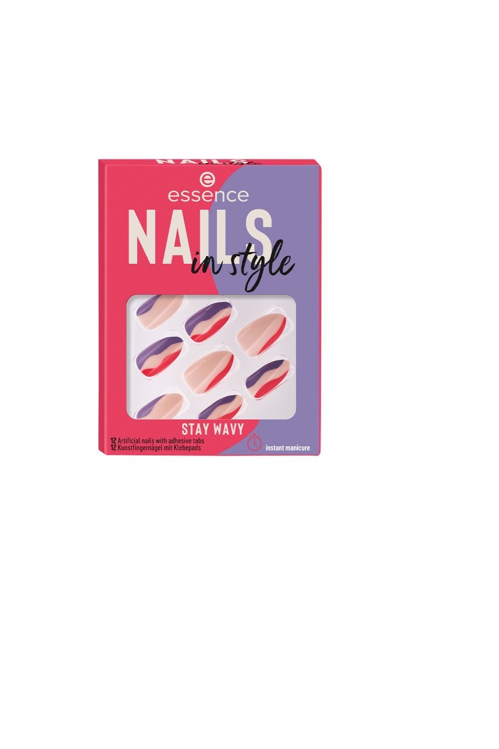 Essence Cosmetics Nails In Style Uñas Artificiales Stay Wavy 12 U