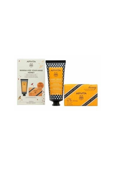 Apivita Honey Hand Cream 50g + Natural Solid Soap 125g