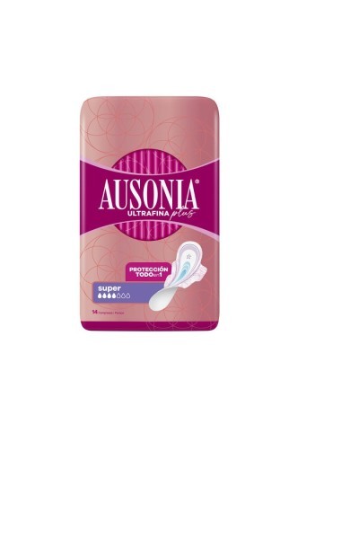 Ausonia Ultrafina Plus Compresas Super Alas 14 U