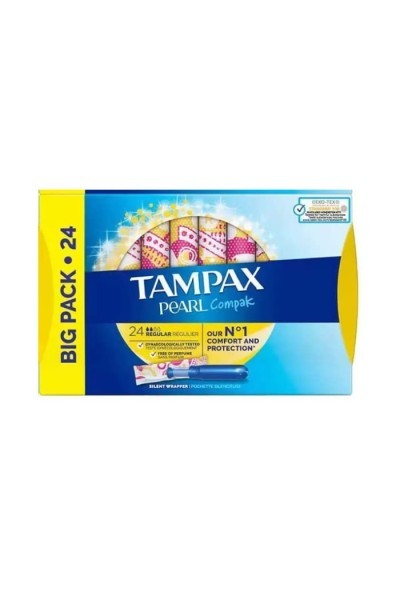 Tampax Pearl Compak Regular Pack Of 24