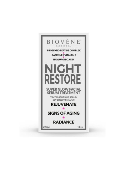 Biovene Night Restore Super Glow Facial Serum Treatment 30ml