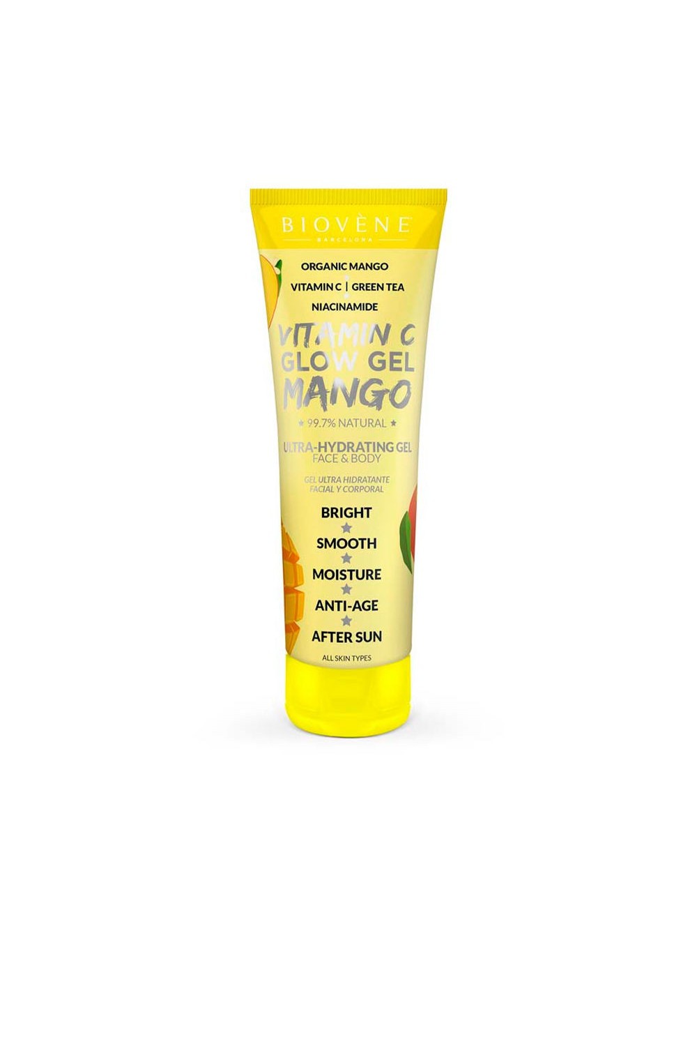 Biovene Vitamin C Glow Gel Mango Ultra-Hydrating Gel Face y Body 200ml