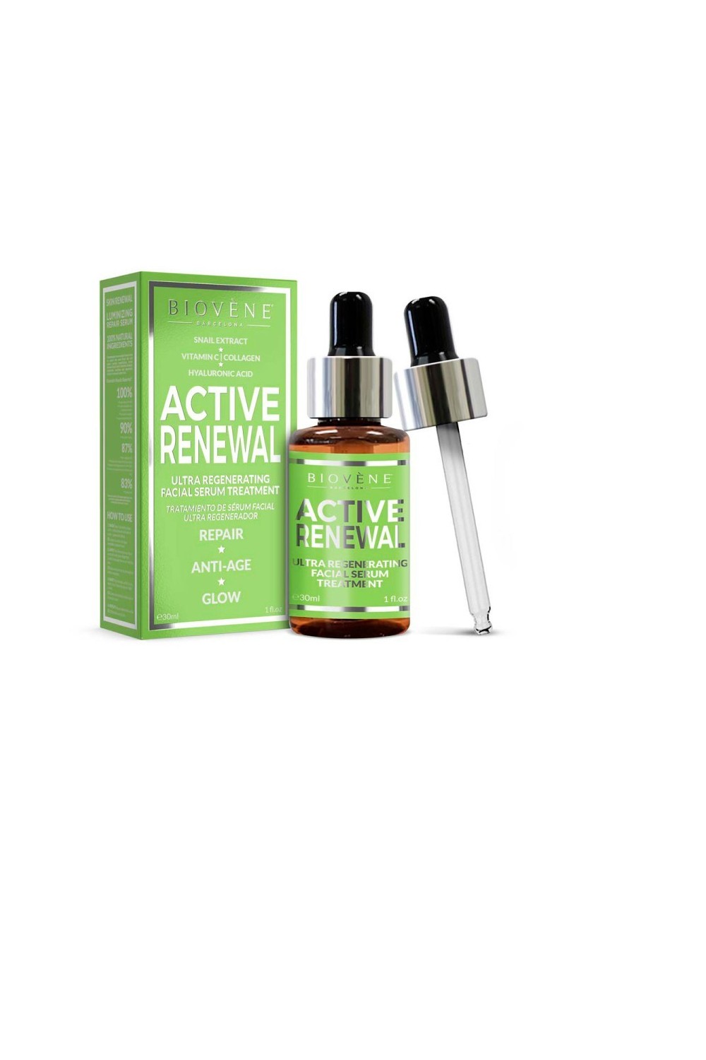 Biovene Active Renewal Ultra Regenerating Facial Serum Treatment 30ml