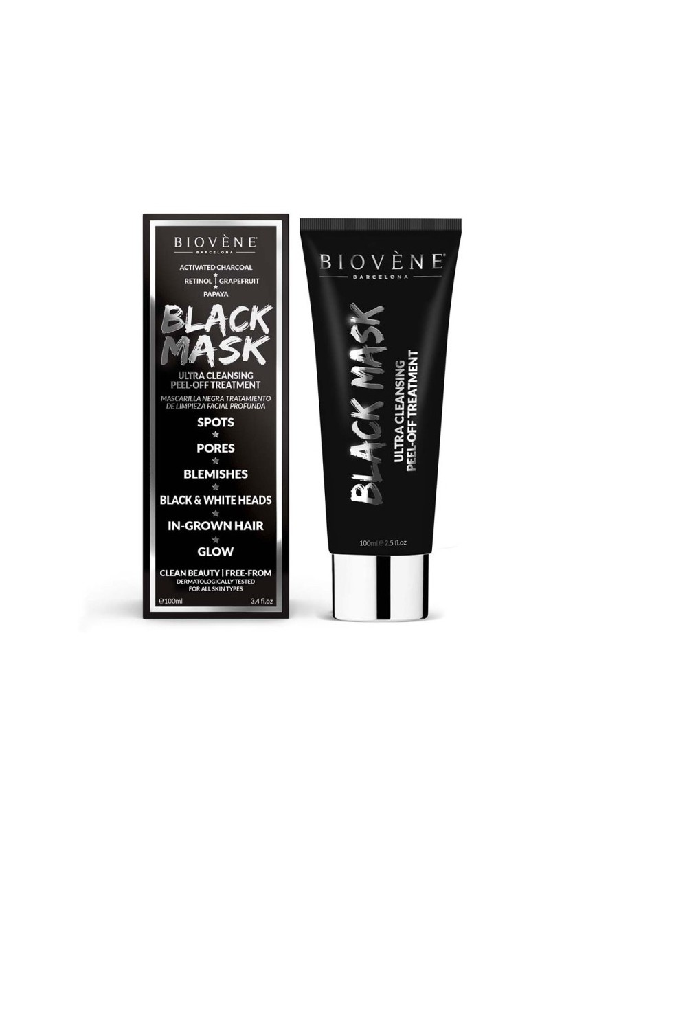 Biovene Black Mask Ultra Cleansing Peel-Off Treatment 100ml